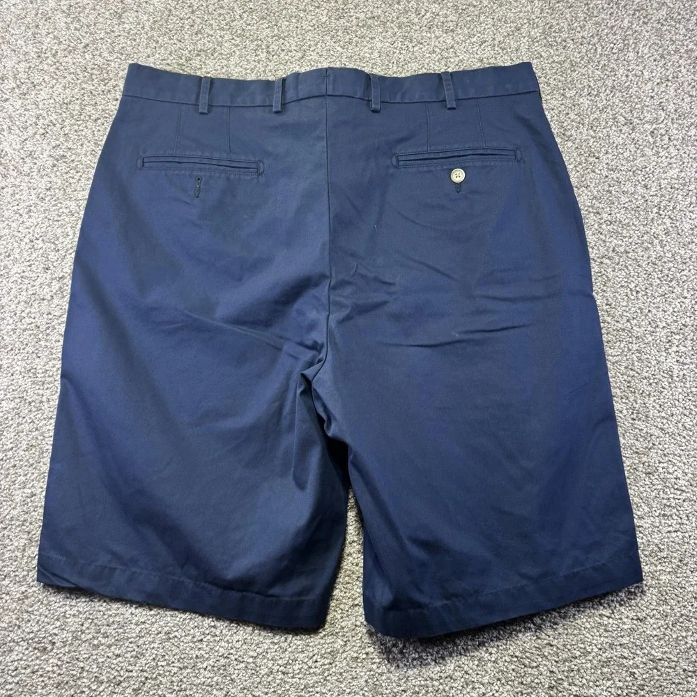 Peter Millar Shorts Mens 36 Blue Solid Pima Cotton Chino Casual Summer 9 Inseam